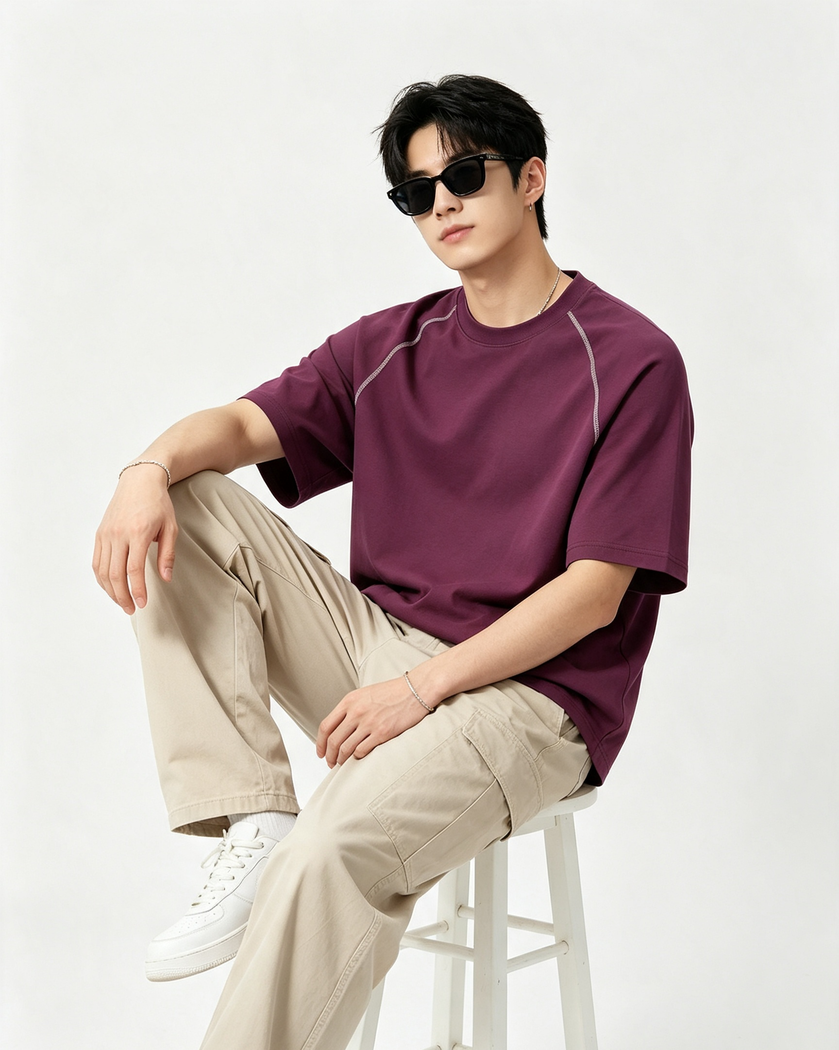 Men’s Quick-Dry Athletic T-Shirt Breathable Casual Raglan Sleeve Summer Sports Top