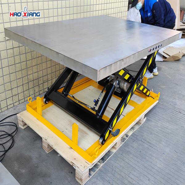 Stationary Electric Hydraulic Scissor Lift 1000kgs Motorised Lifting Platform