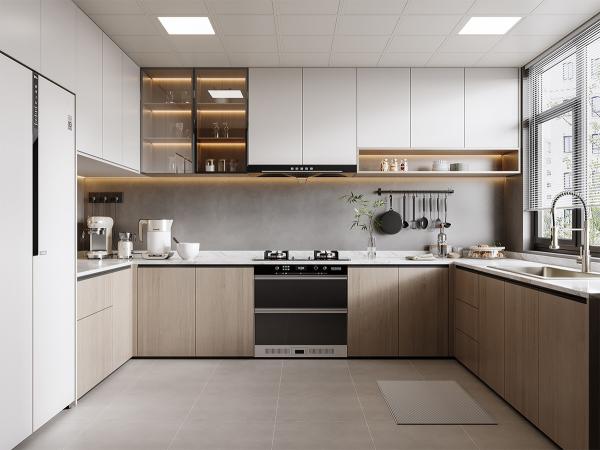 Wholesale Wood Kitchen Furniture Hotel Apartment Kitchen Cabinet Home Use