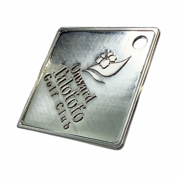 Customized Metal Logo Label Club Embossable Metal Tags Durable
