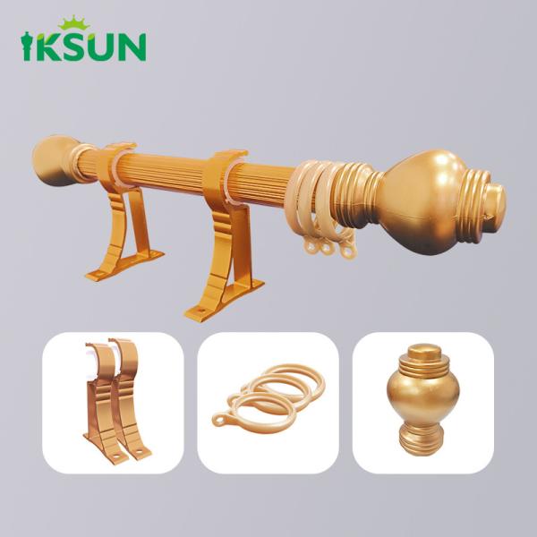 hot selling curtain walls accessories holder aluminum single long curtain rod set and rails