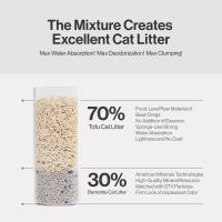 Control de olores de alta absorción Tofu y Bentonita Mixta Litter de gato fácil de transportar