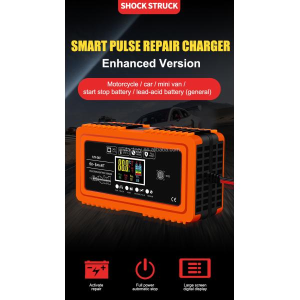 12V/24V Output Intelligent Battery Charger 10A for Automatic Charger Car Motorcycle Boat Marine