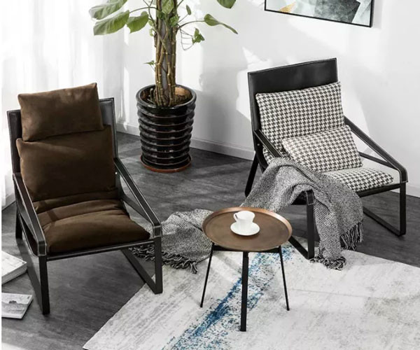 Bandeja minimalista de canto redonda do metal da mobília da casa da tabela do centro do café