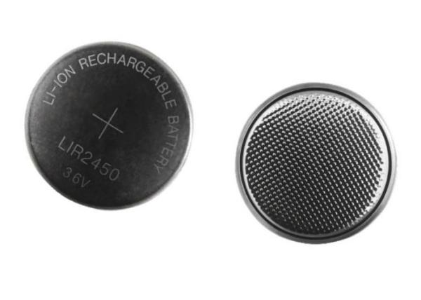 Professional  Li Ion Button Cell LIR2450 120mAh For Smart Wearable Device