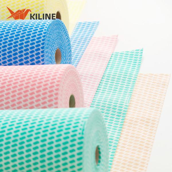 Lingettes de nettoyage commerciales jetables multicolores, serviettes de cuisine ménagères 80 g/m²