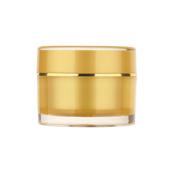 Luxurious Acrylic Plastic Cream Jars 50g Double Layer Round Cosmetic Containers