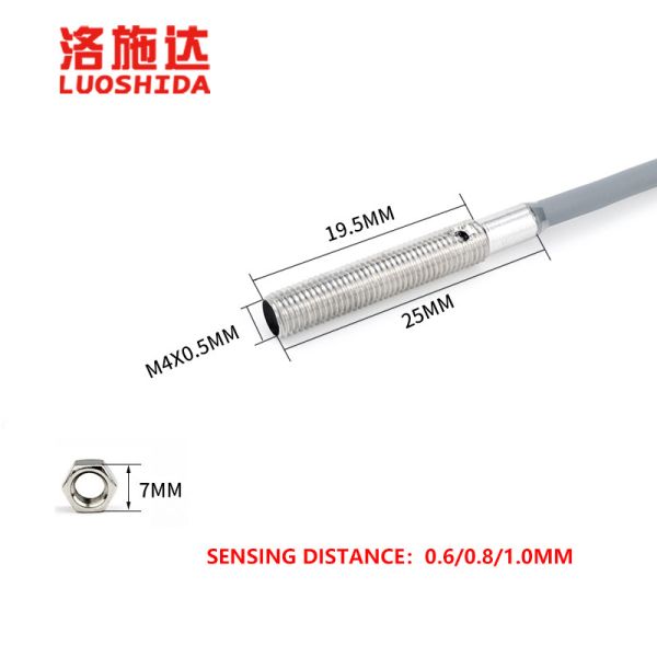 LUOSHIDA D3 Miniature small Inductive Proximity Sensor inductivo Stainless Steel Flush Mount NPN/PNP Output 0.6mm/0.8mm/1.0mm Sensing Distance
