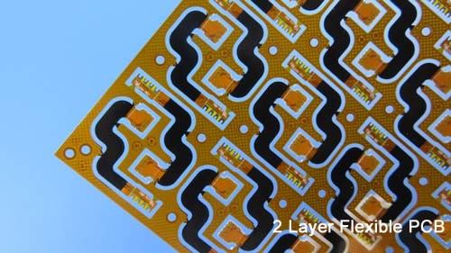PCB двойного слоя гибкий построенный на Polyimide 1oz с чернилами углерода и золотом погружения для головы лазера