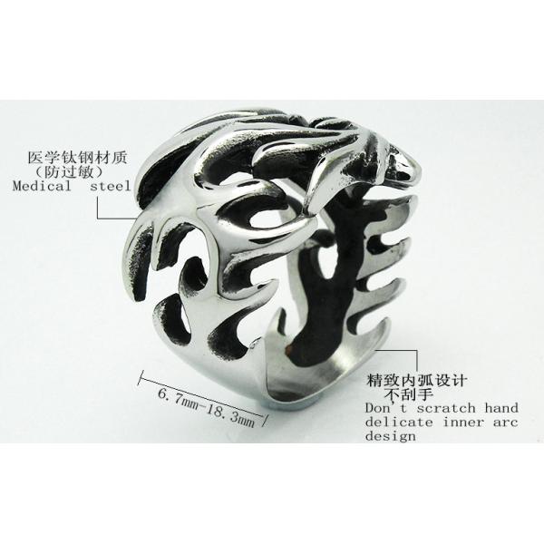 Retro Ring Dragon Dragon Dragon Ring titanium steel casting