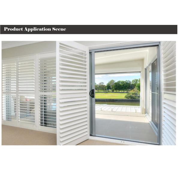 White Color Surface Glass Louver Doors , Aluminium Frame French Doors ISO14001