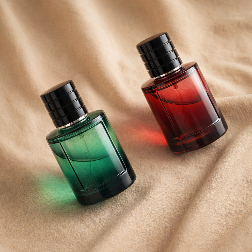 60ml Glass Perfume Bottles Empty Cylinder Spray Magnetic Cap Crimp Neck