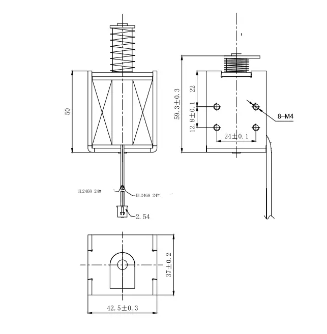 Соленоид DC 12v 0.85A 10.2W пушпульный