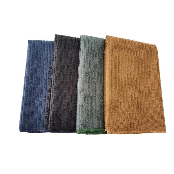 Kitchen Tea Towel Dish Cloths Microfiber Printed Plain Solid Color