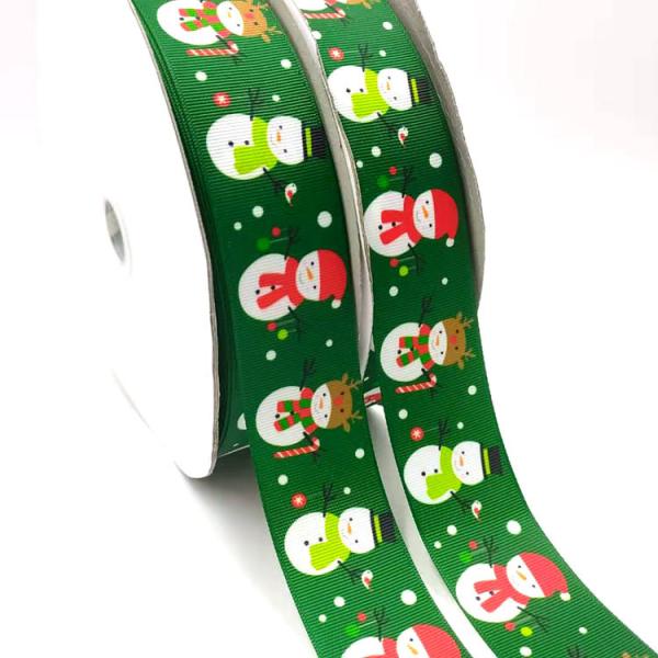 Luxury Custom Printed Grosgrain fabric Ribbon Logo Printed Branded Gift Ribbon For Sale