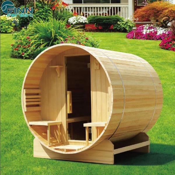 Modern 3-4 Person Pine/Canadian Hemlock/Red Room Heater Outdoor Use Pretty Sauna Cedar Barrel Sauna Room With Harvia For Family
