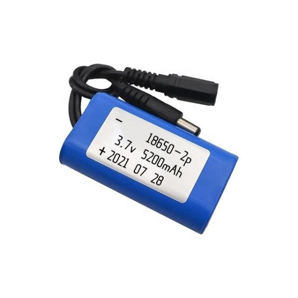5200mAh 3.7V 18650 Lithium Ion Battery Pack with 500 Cycles for Industrial Applications
