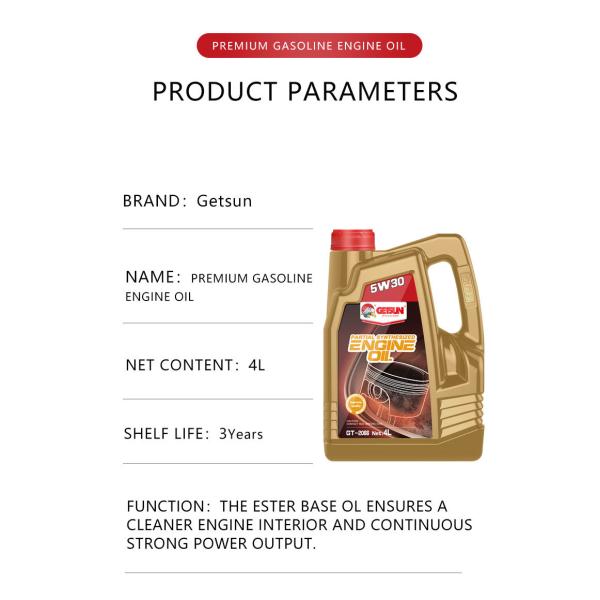 GETSUN API SP 5W-30 Motor Oil Advanced Euromagnetic Additives for Superior Performance in Modern Engines