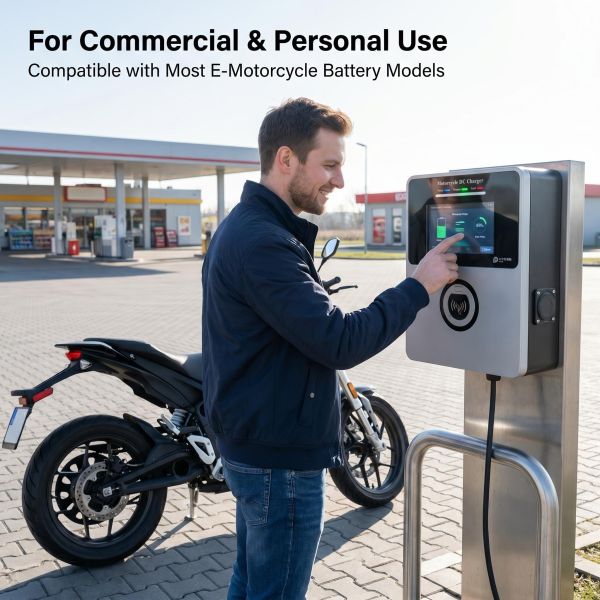 Electric Motorcycle DC Fast Charging Station with 3-9 Minutes Full Charge Smart Cloud AI Monitoring and Liquid Cooling