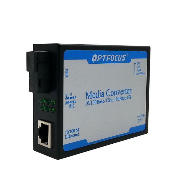 Durable 100 BASE -T Fiber Media Converter Single Mode Supporting 1552 Bytes Packet