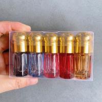 Bouteille en verre octogonale cosmétique des conteneurs 6ml 3ml en verre clair de rouleau