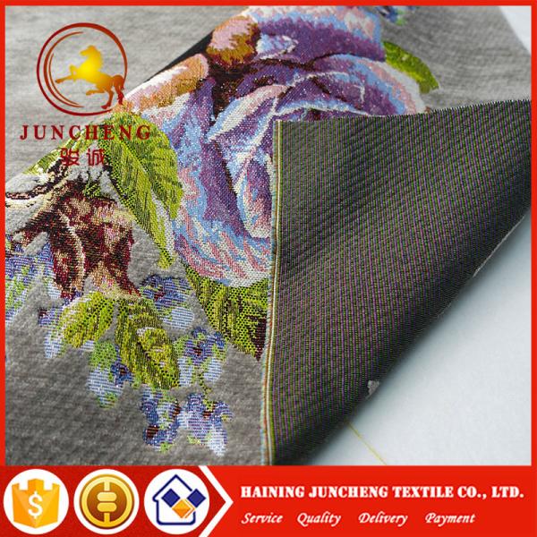 Latest design sofa chenille microfiber upholstery jacquard fabric