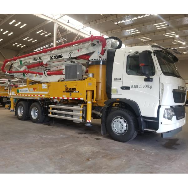 Sinotruk Factory price 6x4 52m HB52V schwing concrete pump remote control truck mounted mixer concrete pump pipe