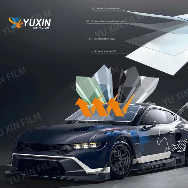 High End 2 Mil Carbon Window Tint Film High Heat Insulation UV Protection OEM Logo
