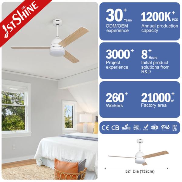 1stshine DC Motor Ceiling Fan with LED Light and Remote Control A Lighting Solution