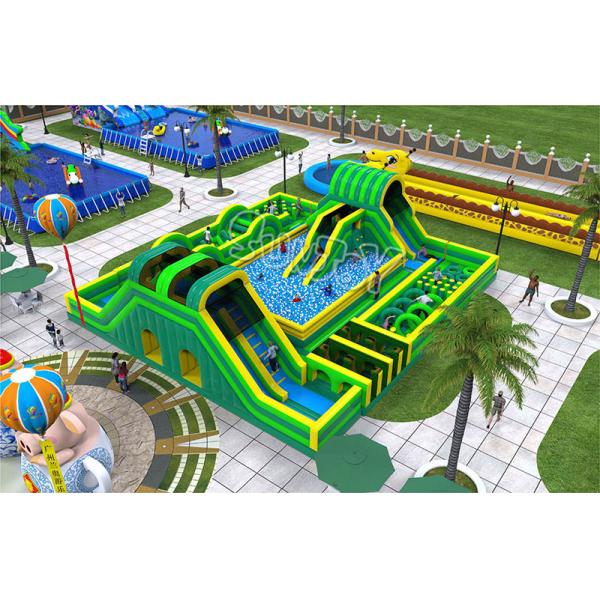 18m Long Ball Pit Interactive Challenge Inflatable Obstacle Course