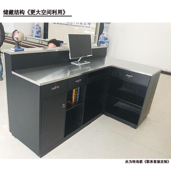 Cashier Checkout Reception Desk Custom Design for Stainless Steel Store Counter Table