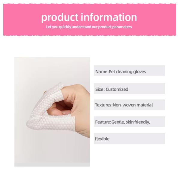 non woven Dog Teeth Cleaning Finger Pads Clean Teeth Finger Pads For Dogs