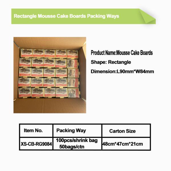 Dessert Plates Square Pastries Cardboard Cupcake Base