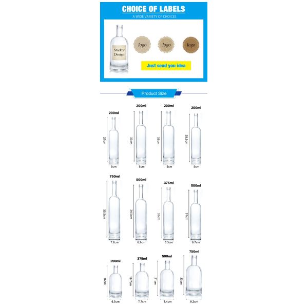 Flint Glass Liquor Bottles