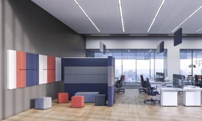 OEM de classe A en tissu écologique enveloppé en panneau acoustique mur de salle de conférence
