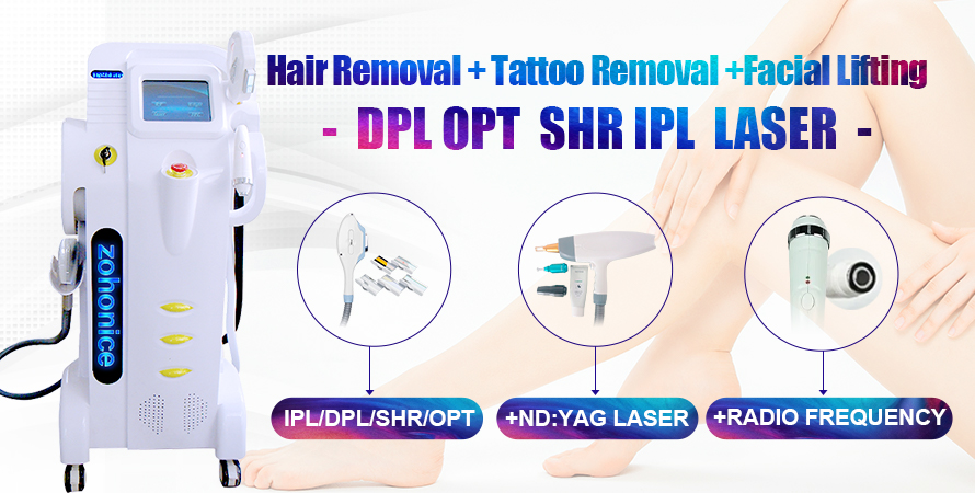 ELIGHT OPT SHR IPL Удаление волос RF 4in1 Многофункциональное оборудование для красоты для салона