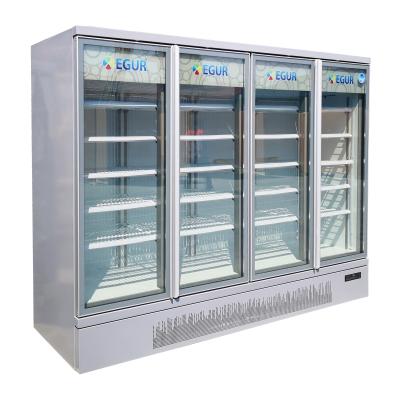 alcance de vidro ereto comercial do refrigerador da porta 1700L no CE do refrigerador da bebida