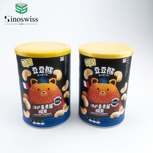 Customized Logo Eco Friendly Paper Tube Cans For Dry Food Storage And Gift Packaging