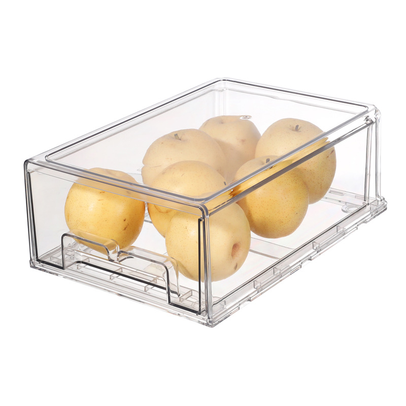 Hot Selling Food Grade Refrigerator Fresh Keeping Box Plastic Transparent Food Fruit Vegetable Storage Box