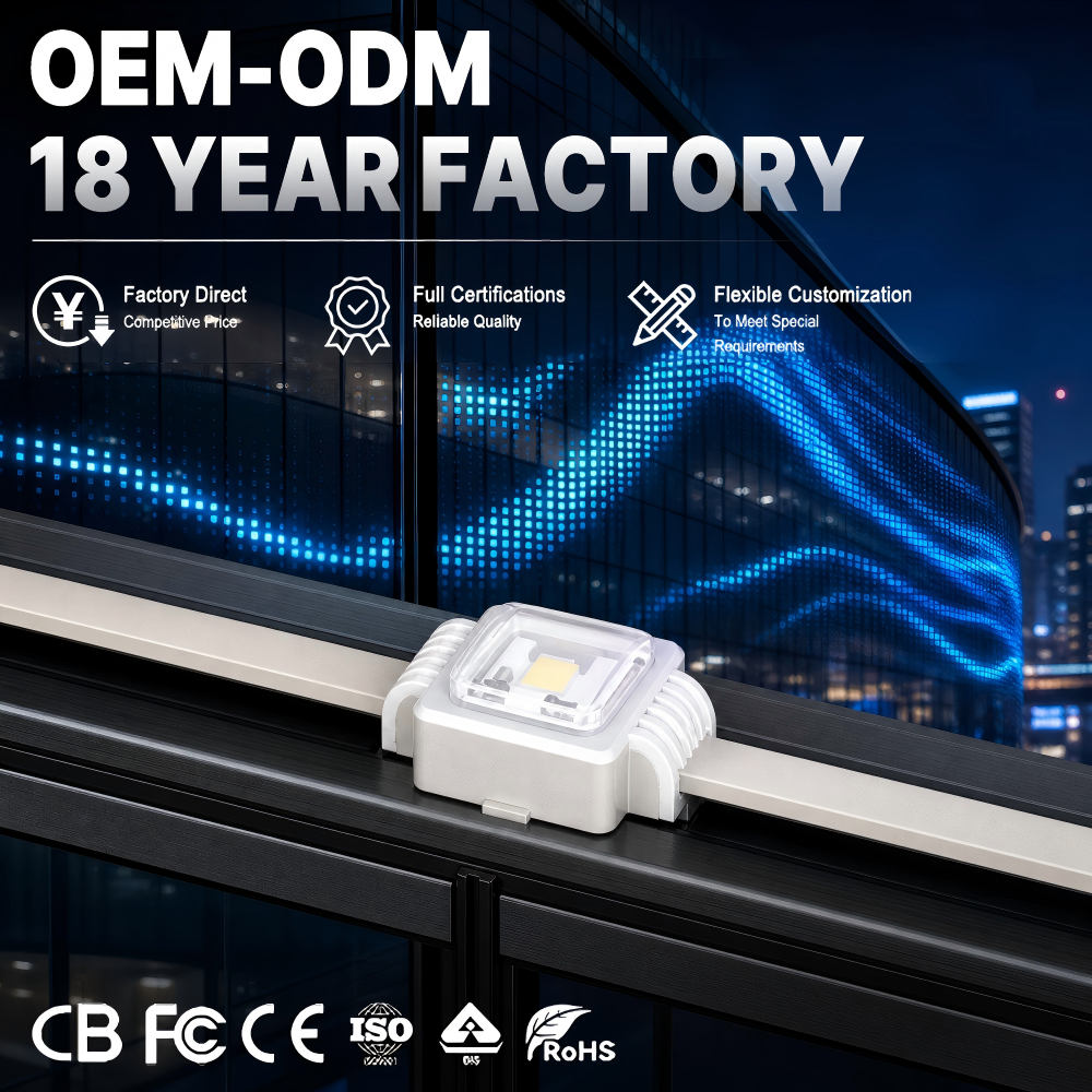 Ultra Thin 13mm Square LED Pixel Lights 0.3W DC5V Aluminum Channel For Ceiling Edge Decoration