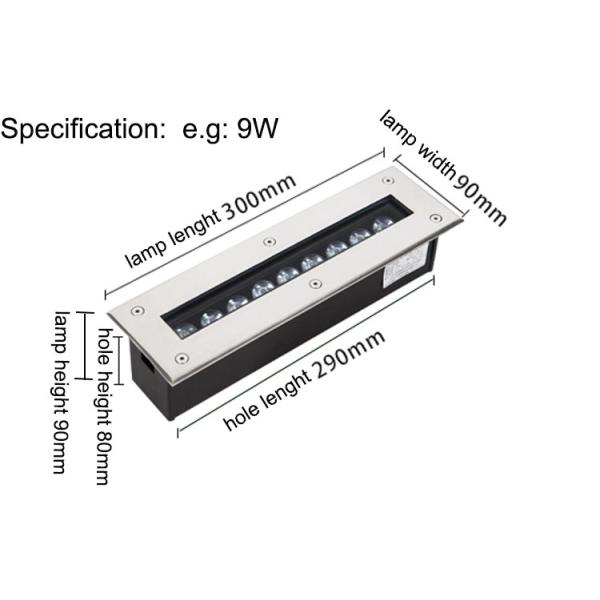 LED rectangular buried light outdoor waterproof buried light outdoor long linear square light