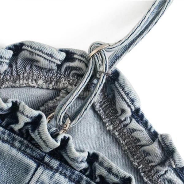 Одежда джинсовой ткани края пластинчатого гриба моды лета OEM фабрики соединяя женская изготовленная на заказ