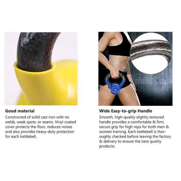 Competition Vinyl Painted Cast Iron Kettlebell Lifting Weights Fitness Equipment