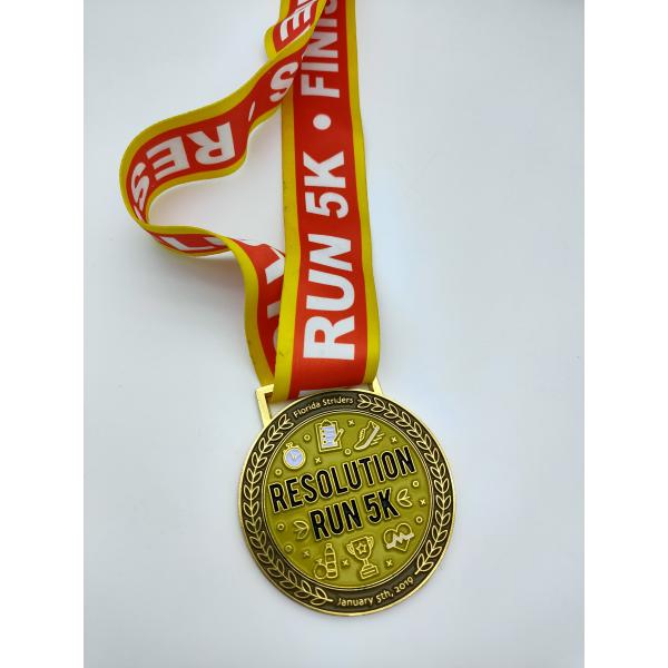 Souvenirs Zinc Alloy Medal , Soft Enamel Medals 2.5mm Thick Ness