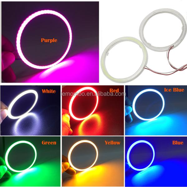 La mazorca ligera del algodón llevó la lámpara AZUL ROJA 12-18V 60M M de la niebla de Angel Eyes Car Headlight Aperture 70M M 80M M