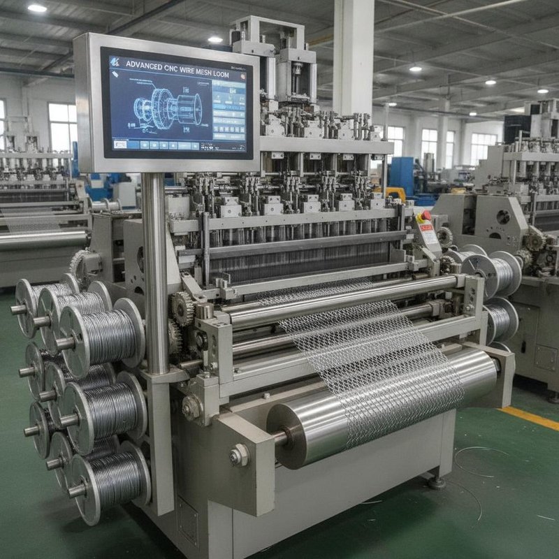 Advanced CNC Wire Mesh Loom Machine with Digital Control