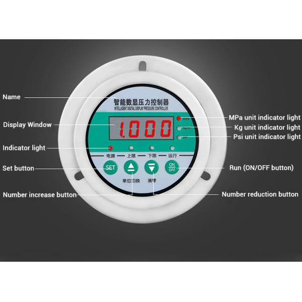 Digital Display Water Pressure Meter with Customized Support and -1-0....2.4 Range