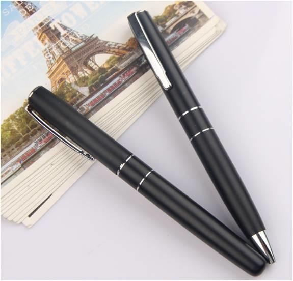 manufacture wholesales high quality elegant heavy advertising custom logo black metal ballpoint pen