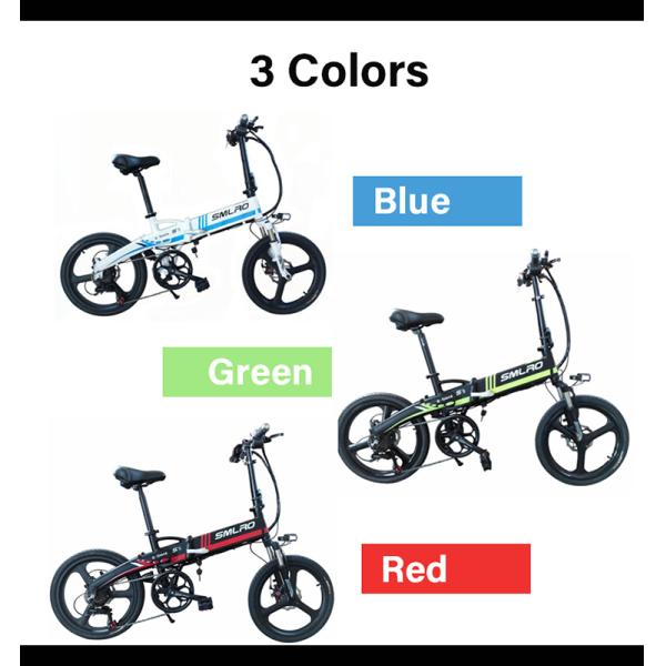 20 Inch Folding Electric Bicycle , Powerful E Bike 48v 350w Motor Variable Speed