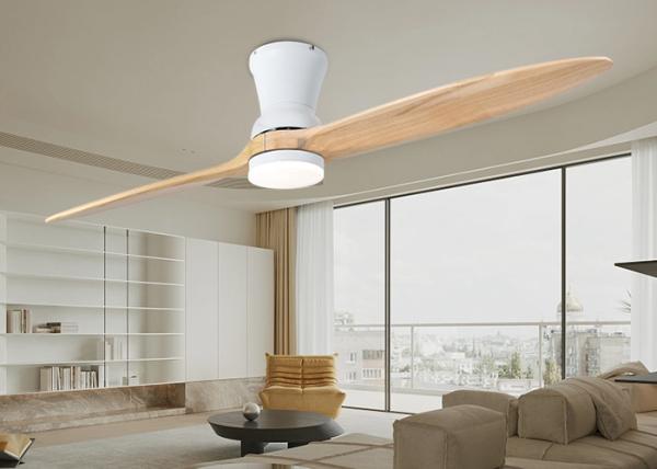2 Leaf Solid Wood Ceiling Fan With Light Frequency Conversion 110V